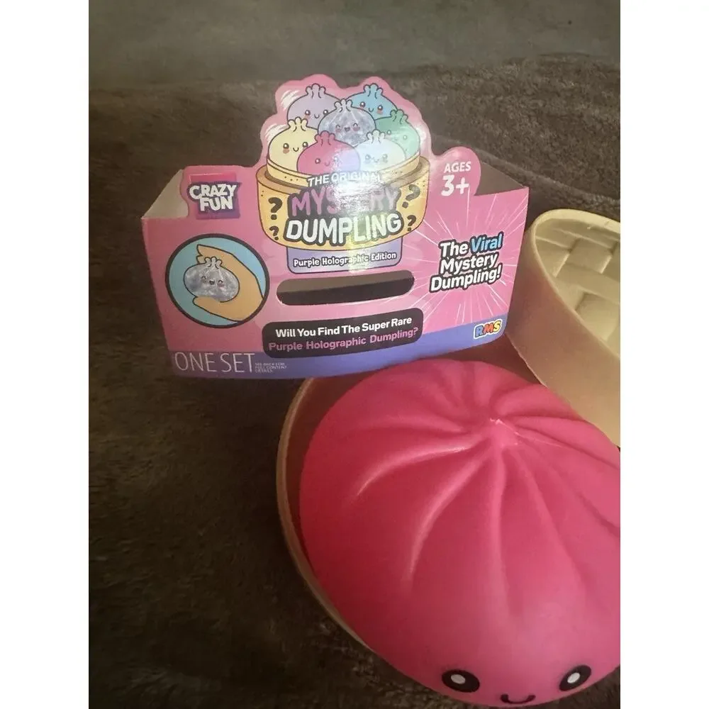 Opened RMS Purple Holographic Viral Mystery Dumpling- Squishy PINK